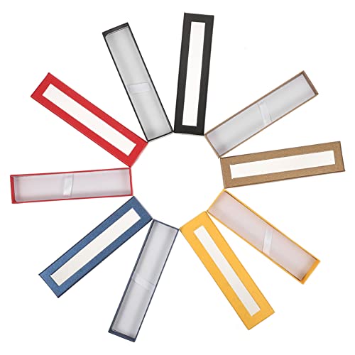 Sewroro 5 Stück Teiliges Transparentes Stiftetui mit Fenster Robuste Aufbewahrungsbox für Füllfederhalter Bleistifte und Schreibwaren für und DIY Projekte Zufällige Farbe Zufällige Farbe von Sewroro
