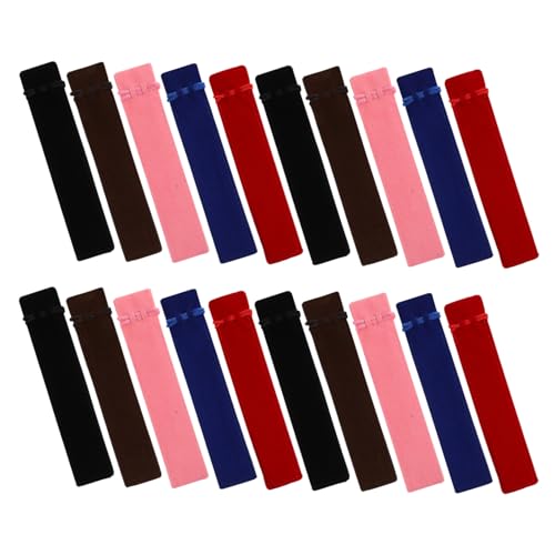 Sewroro 50 Stück Fleece -Stiftbeutel Kawaii-Briefpapier-Bleistifttasche einzelner Stifthalter Schulbedarfstasche Women's Pencil case Stiftverpackungstasche Stiftkofferbeutel Flanell von Sewroro