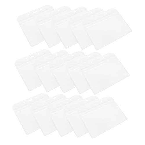 Sewroro 50 Stück wasserdichte Ausweishüllen PVC Transparente Horizontale Kartenhalter für Impfpass Id Karten Schutz Studentenausweis und Mitarbeiterausweis und Langlebig von Sewroro
