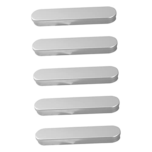 Sewroro 5Er Boxen Federmäppchen aus Weißblech Stiftverpackungen magnetische Belohnungstabelle Present Box präsentbox Vorratsdose aus Weißblech Schachteln zum Verpacken von Stiften Silver von Sewroro