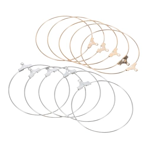 Sewroro 80stücke Metall Creolen Runde Perlen Ohrringe Schmuckherstellung Zubehör Weinglas Charm Ringe Baumelnde Anhänger Für Frauen Schmuck Bastelbedarf von Sewroro