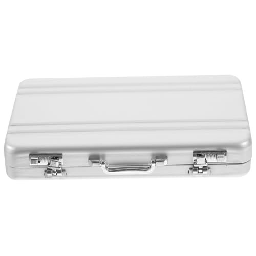 Sewroro Aluminiumlegierung Visitenkartenbox Mini Aktentasche Form Kartenhalter mit Großer Kapazität Stabiles Kompaktes Design für Visitenkarten Kreditkarten Ausweise und Geld Tragbare von Sewroro