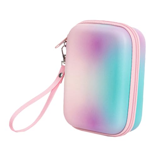 Sewroro Antistatische Stoßfeste Drucker Aufbewahrungstasche mit Mehrschichtigem Organizer für Mini Link Farbenfroher Reise Elektronik Kabel Organizer Kompatibel mit Mini Druckern von Sewroro