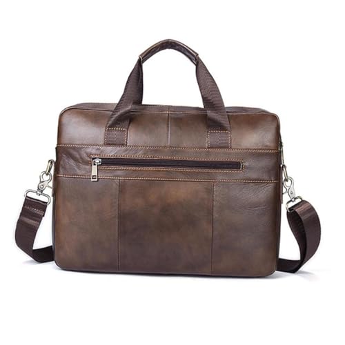 Sewroro Umhängetasche Aus Leder Business Aktentasche Große Handtasche Mit Hauptfach Und Kleineren Fächern Für Handy Ausweis Und Andere Gegenstände von Sewroro