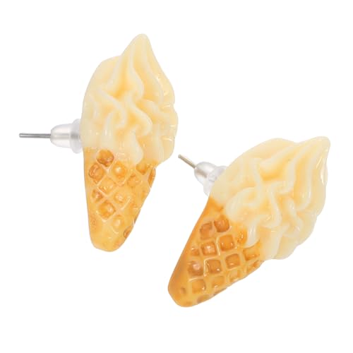 Sewroro Eiscreme Ohrstecker Damen Kleine Ohrringe Stilvoll Modisch Vielseitig Teen Mädchen Geschenk Schmuck Party Hochzeit Alltag von Sewroro
