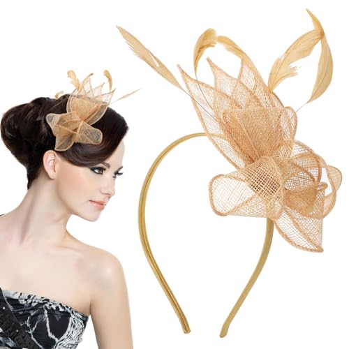 Sewroro Fascinator Hut Für Damen Und Mädchen Eleganter Vintage-teeparty-haarreif Vielseitig Einsetzbar Als Headpiece Für Hochzeiten Cocktail-events Und Besondere Anlässe von Sewroro