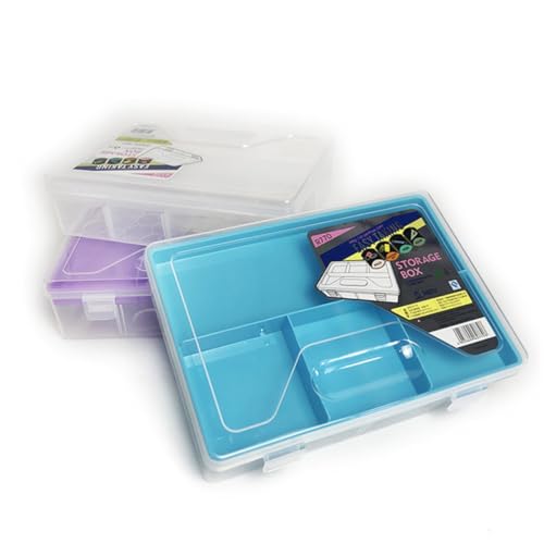 Sewroro Große Multifunktionale Aufbewahrungsbox mit Doppeltem Deckel Leichtes Kunststoff Organizer case für Stifte und Kunstwerkzeuge Transparenter Stiftebox mit Hohem Fassungsvermögen von Sewroro
