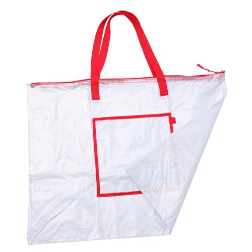 Sewroro Große PVC Aufbewahrungstasche mit Reißverschluss und Griff Strapazierfähiger Organizer für Poster Bulletin Boards und Kunstprojekte Transparent für Lehrer und Schüler von Sewroro