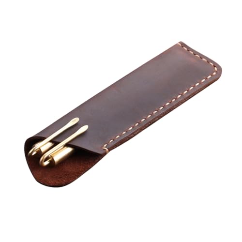 Sewroro Handgefertigte Leder Stifteetui Vintage Pen Pouch aus Echtem Rindsleder Robuster Stifteschutz Eleganter Pen Holder für Büro Schule und Uni Praktische Aufbewahrungstasche in von Sewroro