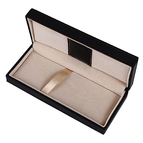 Sewroro Kasten Etui Gold Dekorativ Halter Karte Füller Schmuck Post- Schreibwaren Zubehör Boxen Mit Deckel Kleines Federmäppchen Zartes Federmäppchen Geschenkangebot Pu Black von Sewroro