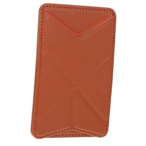 Sewroro Magnetisches Kartenetui mit Halterung für Schlankes Braunes Leder Kartenetui Praktischer Sleeve für Kreditkarten und Ausweise Leichter Phone Back Card Holder Vielseitige von Sewroro