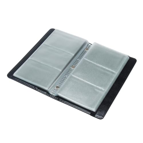 Sewroro PU Leder Visitenkartenetui Großes Fassungsvermögen mit Kartenfächern Tragbarer Business Kartenhalter Schlanker Robuster Kartenbehälter für Büro und Unterwegs Schwarz von Sewroro