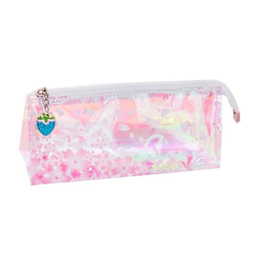 Sewroro Pencil Case Mädchen Federmäppchen mit Großem Fassungsvermögen Transparentes Reflektierendes Design Kreative Stifttasche für Schüler Multifunktional für Stifte Kosmetik und Zubehör von Sewroro