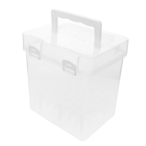 Sewroro Tragbare Fächer Aufbewahrungsbox für Marker Transparente Stiftebox für Kreative Tätigkeiten und Sicheren Transport von Sewroro