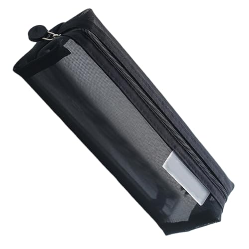 Sewroro Transparente Federmäppchen aus Mesh Praktische Stifttasche für Schule und Büro Langlebig Leicht Schwarz Organisieren von Schreibutensilien und Kleinteilen von Sewroro