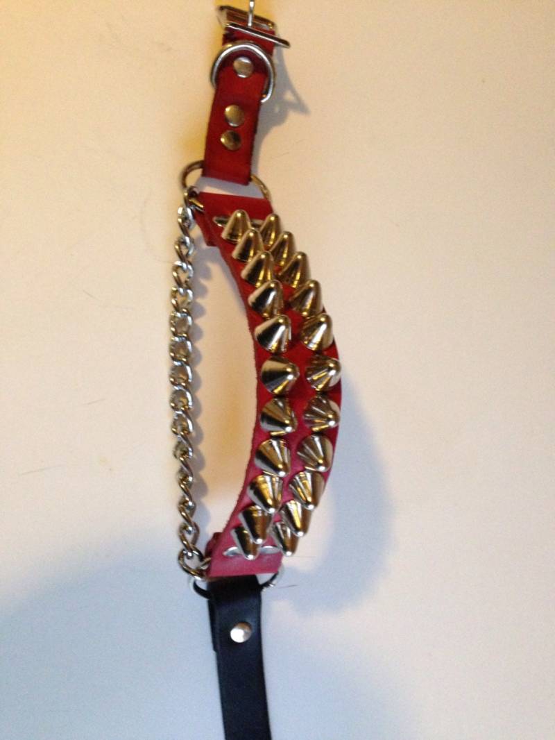 Punk Bootstrap Aus Rotem Und Schwarzem Leder Punk Bootstrap Aus Rotem Und Schwarzem Leder von SexmanLeather