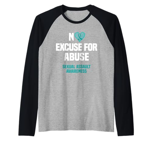 No Excuse For Missuse Sexual Assault Awareness Support Wear Raglan No Excuse For Missuse Sexual Assault Awareness Support Wear Raglan von Sexual Assault Awareness Month Support Design
