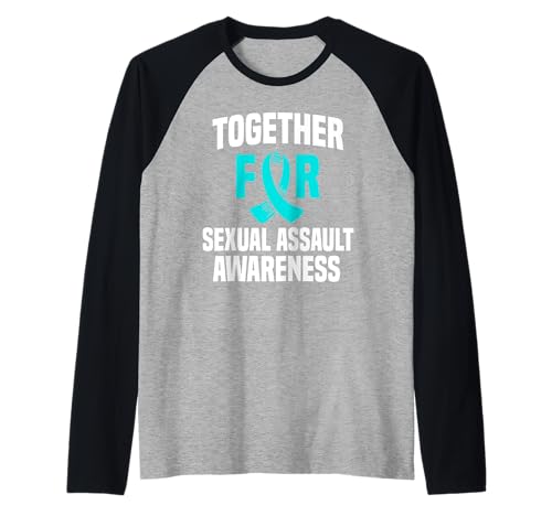 Together For Sexual Assault Awareness Blaugrünes Band Raglan Together For Sexual Assault Awareness Blaugrünes Band Raglan von Sexual Assault Awareness Month Support Design