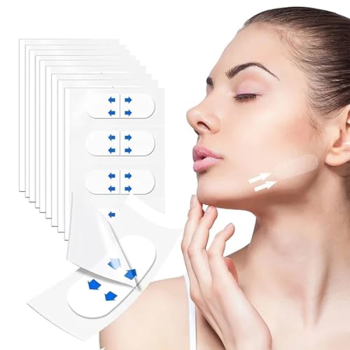 SexxLady 200pcs Facelifting Aufklebers für Frau, Unsichtbare Facelifting Tape für V-Form Gesicht, Lift Gesicht Aufkleber Verbergen von Schlaffe Haut Make-up-Facelifting-Tools von SexxLady