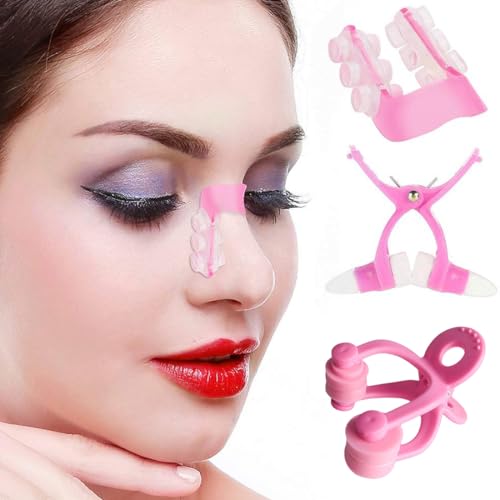 SexxLady 3 Stücke Nose Shaper, Nasenclip Nose Clip Sicherheit Silikon Nasenklammer Beauty Clips, Nase Heben Clips Nasen Massagegeräte für Damen mit Breite Nase von SexxLady
