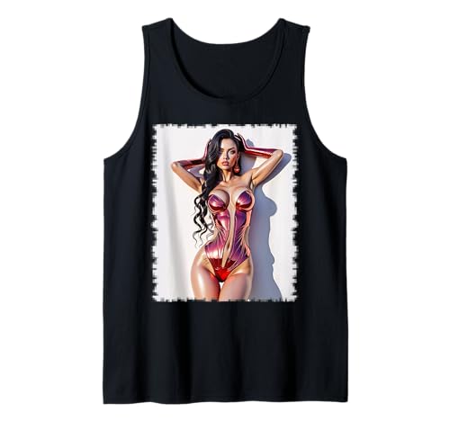 AI Girl T-Shirt für Männer - Sexy AI Woman Sci-Fi Pinup Girl Tank Top AI Girl T-Shirt für Männer - Sexy AI Woman Sci-Fi Pinup Girl Tank Top von Sexy AI Girl Art T-Shirts for Men by NSPART