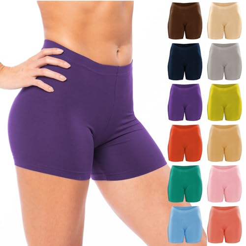 Sexy Basics Damen Boxershorts, Baumwolle, Stretch, leicht, 12 Stück - - Large von Sexy Basics