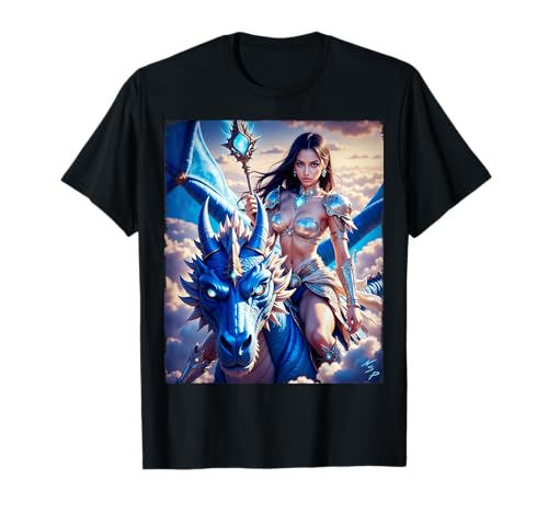 Grafik-T-Shirt für sexy Mädchen - Sexy Frau reitet auf einem Drachen T-Shirt von Sexy Girl on T-shirt for Men by NSPART