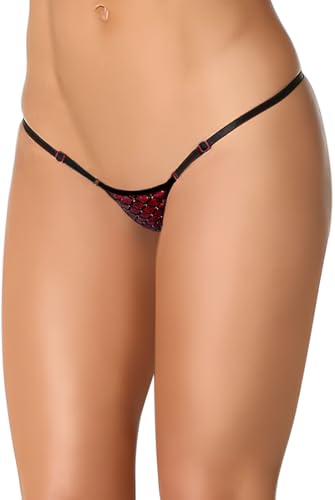 Damen Micro String Breakaway Adjustable Very Low Rise, Midnight Ruby, Einheitsgröße von Sexy Locker