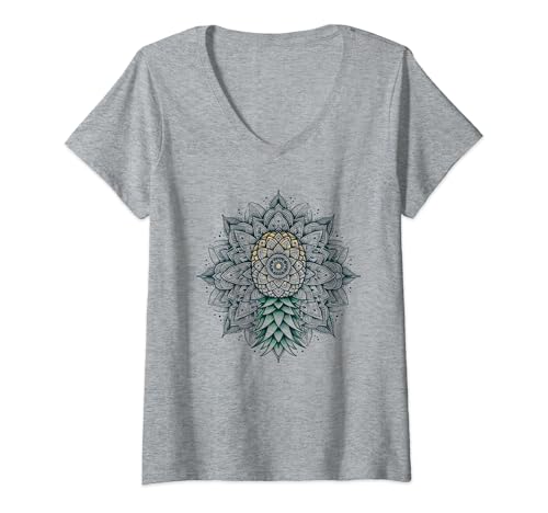 Damen Umgedrehte Ananas Subtiler Swinger-Lifestyle T-Shirt mit V-Ausschnitt Damen Umgedrehte Ananas Subtiler Swinger-Lifestyle T-Shirt mit V-Ausschnitt von Sexy and Naughty