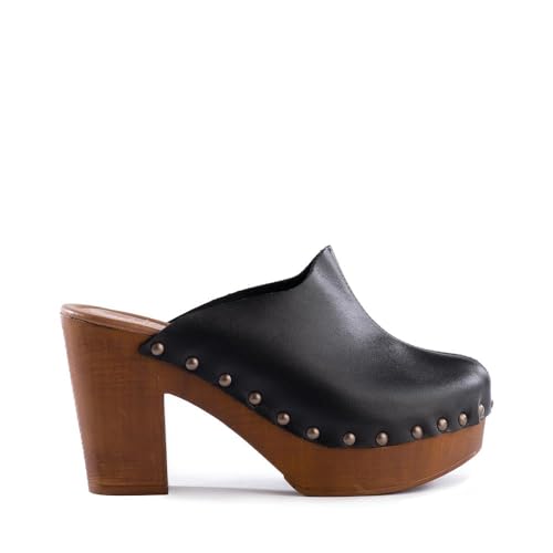 Seychelles Damen Go All Out 2t Leder-Clog, Schwarzes Leder, 39.5 EU von Seychelles