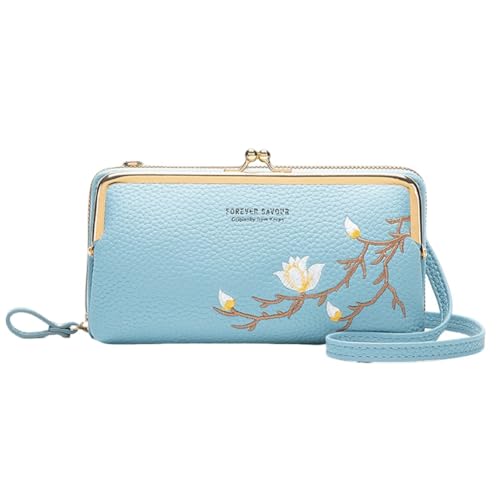 Seymal Damen-Sling-Crossbody-Geldbörse Mit Handyhalter, Handy-Handtaschen Mit Stickerei Und Kartenfächern von Seymal