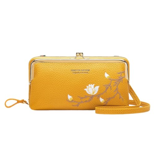 Seymal Damen-Sling-Crossbody-Geldbörse Mit Handyhalter, Handy-Handtaschen Mit Stickerei Und Kartenfächern von Seymal