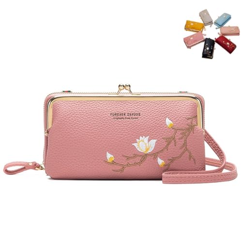 Seymal Damen-Sling-Crossbody-Geldbörse Mit Handyhalter, Handy-Handtaschen Mit Stickerei Und Kartenfächern von Seymal