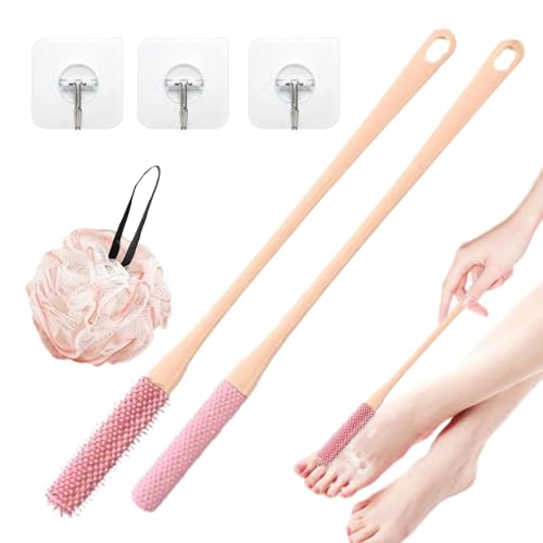 Seyrnicay Fußschrubber mit langem Griff | Silikon Fußschrubber in Dusche mit langem Griff | Ergonomischer weicher Fußreiniger Peeling, Zehen- und Fußbürste für Männer und Frauen Seyrnicay Fußschrubber mit langem Griff | Silikon Fußschrubber in Dusche mit langem Griff | Ergonomischer weicher Fußreiniger Peeling, Zehen- und Fußbürste für Männer und Frauen von Seyrnicay