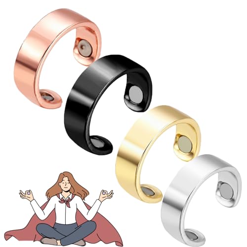 Sfbnjr Vitalring 1st Generation Menopause Ring,SöMni Ring Damen Wechseljahre,Magnetfeldtherapie Rings,Magnetring Wechseljahre,Promotes Fat Burning, Sleep Quality & Stylish Design (Mehrfarbig) von Sfbnjr