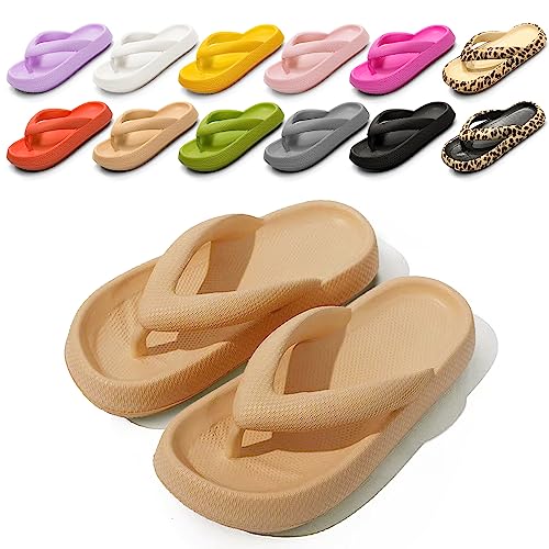 Sfit Damen Badeschuhe Sommer Flip Flops Strand Schlappen Outdoor Badeschlappen Hausschuhe Weichen Sandalen Zehentrenner Slippers,36/37EU von Sfit