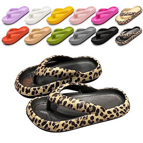 Sfit Damen Badeschuhe Sommer Flip Flops Strand Schlappen Outdoor Badeschlappen Hausschuhe Weichen Sandalen Zehentrenner Slippers,40/41EU von Sfit