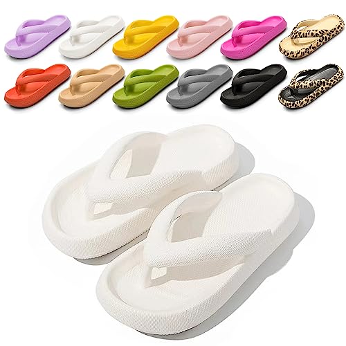 Sfit Damen Badeschuhe Sommer Flip Flops Strand Schlappen Outdoor Badeschlappen Hausschuhe Weichen Sandalen Zehentrenner Slippers,40/41EU von Sfit