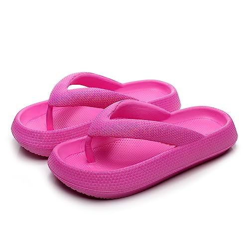 Sfit Damen Badeschuhe Sommer Flip Flops Strand Schlappen Outdoor Badeschlappen Hausschuhe Weichen Sandalen Zehentrenner Slippers,44/45EU von Sfit