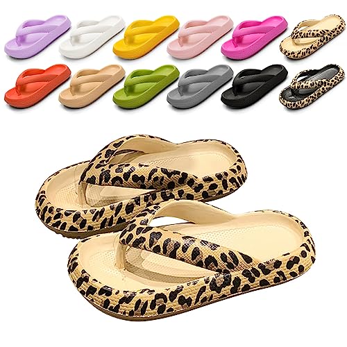 Sfit Damen Badeschuhe Sommer Flip Flops Strand Schlappen Outdoor Badeschlappen Hausschuhe Weichen Sandalen Zehentrenner Slippers,38/39EU von Sfit