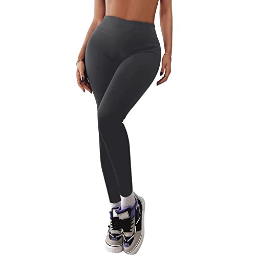 Sfit Damen Thermo Leggings Gefüttert Winter Leggings High Waist Fleece Strumpfhose Dick Warm Bickdicht Für Alltag Outdoor(Dunkelgrau A,L) von Sfit