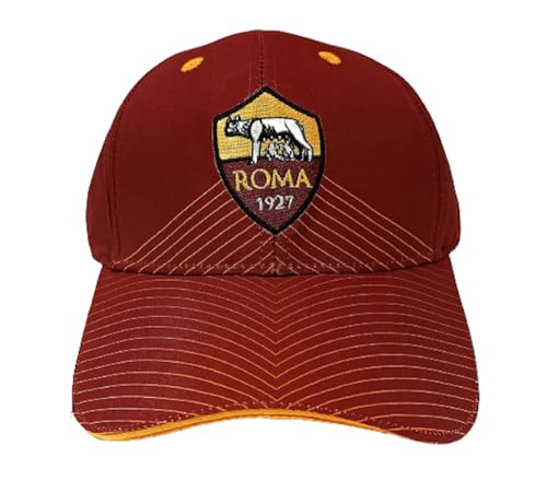 Sfiziosa Fußball-Mütze Rom, gelb, mit Visier, Größe für Erwachsene, verstellbar, rot, One size Sfiziosa Fußball-Mütze Rom, gelb, mit Visier, Größe für Erwachsene, verstellbar, rot, One size von Sfiziosa