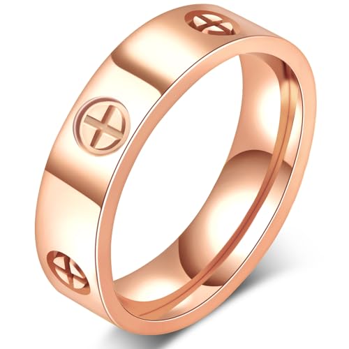 Freundschaftsringe für Damen: 18 Karat Gold Ehering mit Zirkonia aus Edelstahl, Geburtstagsgeschenke für Frauen, Größe 6-10, Size 10, Metall, Zirkonia Freundschaftsringe für Damen: 18 Karat Gold Ehering mit Zirkonia aus Edelstahl, Geburtstagsgeschenke für Frauen, Größe 6-10, Size 10, Metall, Zirkonia von Sfloemm