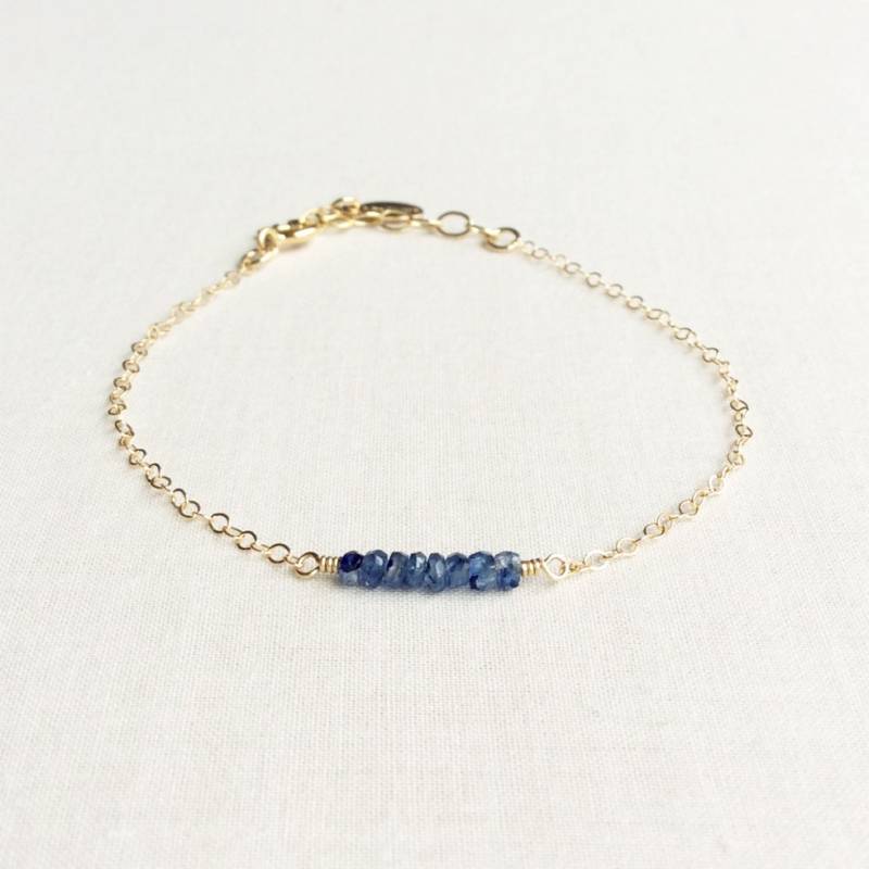 Echtes Saphirarmband, Saphir, Blaues Saphirarmband Gold, Armband, Gbb9 von SforSparkleShop