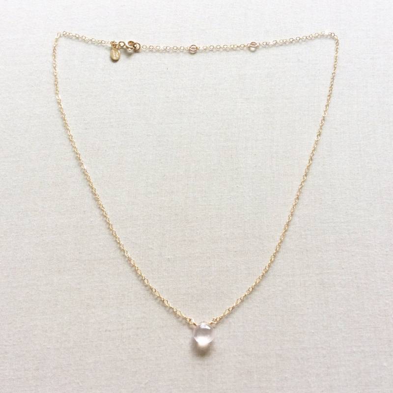 Rosenquarz-Halskette, Rosenquarz-Schmuck, Rosenquarz-Kristallhalskette, Kristallhalskette, Kleine Kleiner Rosenquarz, Gn13 von SforSparkleShop