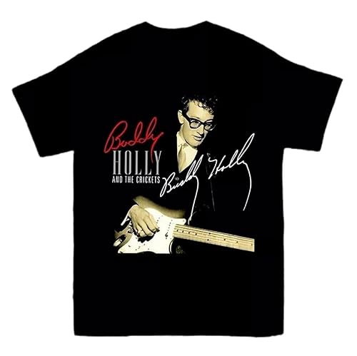 Buddy Holly Men's T-Shirt Short Sleeve S to 3XL for Men Women Black XL Buddy Holly Men's T-Shirt Short Sleeve S to 3XL for Men Women Black XL von SftrDFsiu