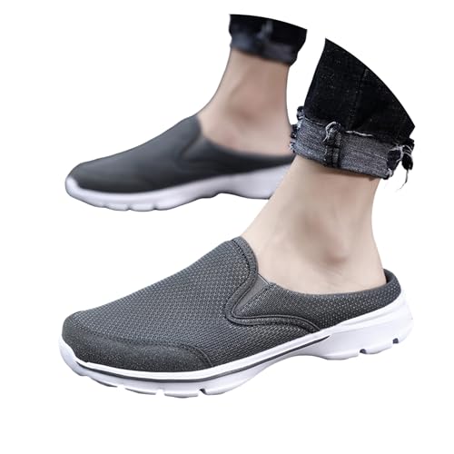 Sfwqoifou Clogs & Pantoletten für Damen, Clogs Damen mit Fussbett Vorne Geschlossen Leichte Gesundheitsschuhe Walkingschuhe Sommer rutschfest Gartenschuhe Atmungsaktive Hausschuhe, Dunkelgrau, 44 von Sfwqoifou