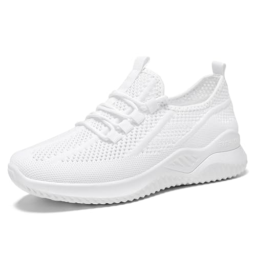 Sfwqoifou Damen, Laufschuhe Damen Atmungsaktiv Orthopädische Schuhes Bequeme Straßenlaufschuhe Walkingschuhe Unisex Turnschuhe Freizeitschuhe mit Dämpfung Sneaker Sommer Trainingsschuhe, Weiß, 40 Sfwqoifou Damen, Laufschuhe Damen Atmungsaktiv Orthopädische Schuhes Bequeme Straßenlaufschuhe Walkingschuhe Unisex Turnschuhe Freizeitschuhe mit Dämpfung Sneaker Sommer Trainingsschuhe, Weiß, 40 von Sfwqoifou