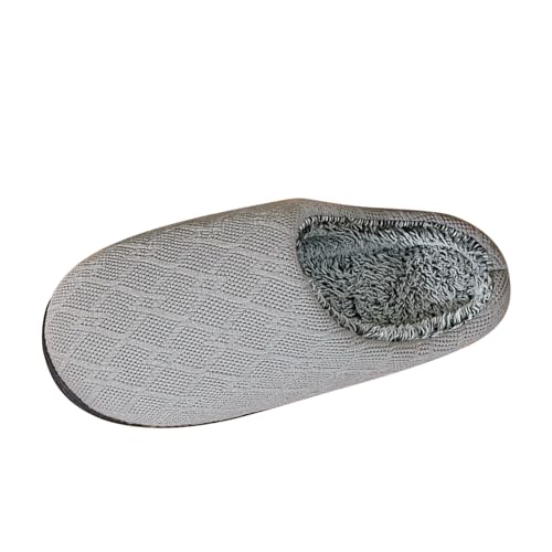 Sfwqoifou Pantoffeln Damen 37, Pantoffeln Damen Herren Warm Plüsch Bequeme Slippers Hausschuhe Winter Unisex Filzpantoffeln Weiche Leichte Winterschuhe rutschfeste, Grau, 37 von Sfwqoifou