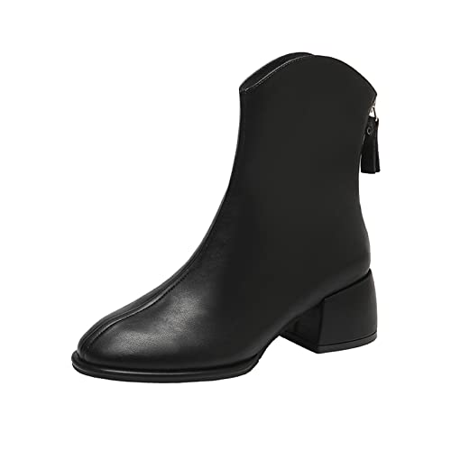 Sfwqoifou Schuhe Damen schwarz, Chelsea Boots Damen Leder Zipper Kurze Stiefel mit Absatz Klassische Schlupfstiefel Stiefeletten Elegante Plateau Ankle Leicht Herbstschuhe, Schwarz, 42 Sfwqoifou Schuhe Damen schwarz, Chelsea Boots Damen Leder Zipper Kurze Stiefel mit Absatz Klassische Schlupfstiefel Stiefeletten Elegante Plateau Ankle Leicht Herbstschuhe, Schwarz, 42 von Sfwqoifou